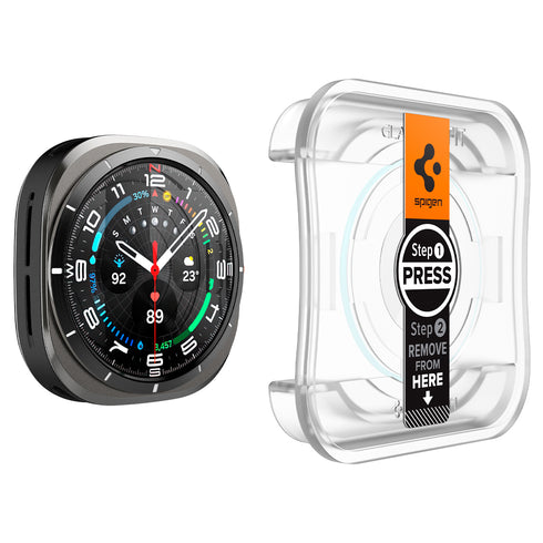 מגן מסך לסדרת Spigen Galaxy Watch מדגם GLAS.TR EZ Fit